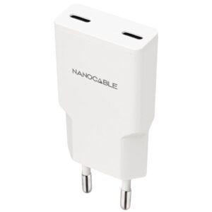 Cargador de Pared Nanocable 10.10.2029/ 2xUSB Tipo-C/ 30W/ Blanco 8433281016606 10.10.2029 NAN-CARGA 10 10 2029