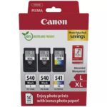 Cartucho de Tinta Original Canon PG-540L + CL-541 XL Multipack Alta Capacidad/ 2x Negro/ Tricolor + Papel Fotográfico 8714574679693 5224B015 CAN-MULTIPACK 5224B015