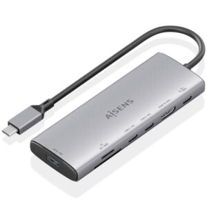 Docking USB Tipo-C Aisens ASUC-7P031-GR/ 1xHDMI 4K/ 1xUSB/ 2xUSB Tipo-C/ 1xLector Tarjetas/ 1xUSB Tipo-C PD/ Gris 8435739903599 ASUC-7P031-GR AIS-HUB ASUC-7P031-GR