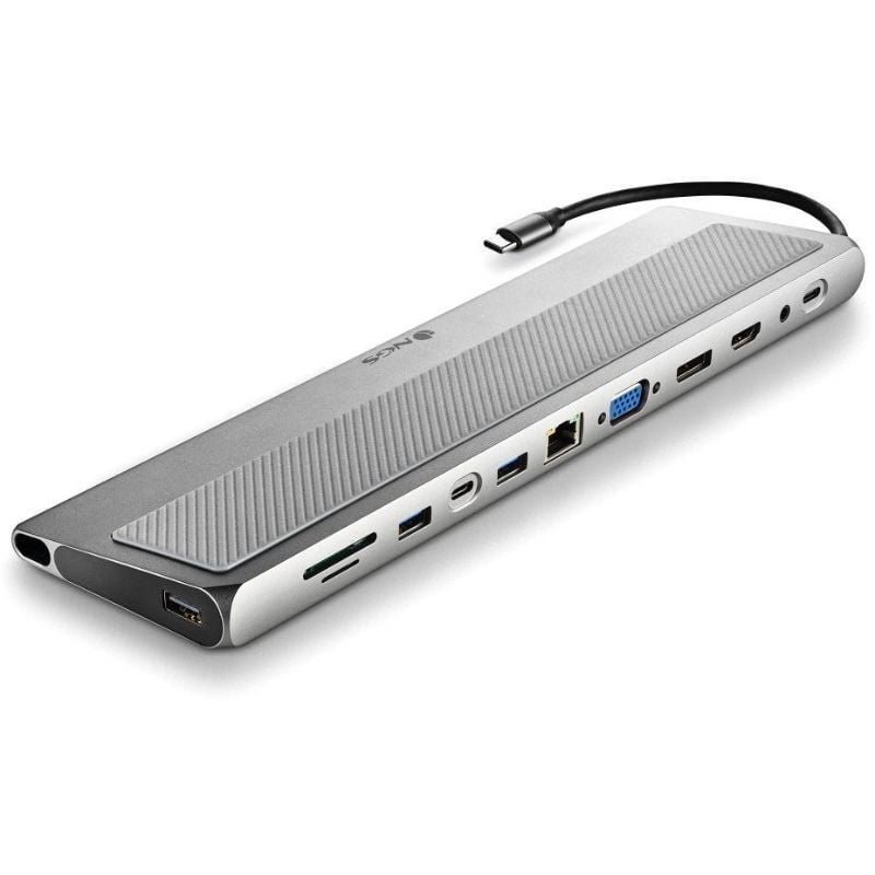 Docking USB Tipo-C NGS WonderDock 12 Pro/ 3xUSB/ 2xHDMI 4K/ 1xVGA/ 1xRJ45/ 1xLector de Tarjetas/ 1xJack 3.5/ 1xUSB Tipo-C PD/ Gris - Imagen 2
