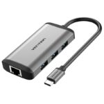 Docking USB Tipo-C Vention CNCHB/ 1xHDMI 4K/ 3xUSB/ 1xUSB Tipo-C PD/ 1xRJ45/ Gris 6922794741355 CNCHB VEN-DOCK CNCHB