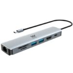 Docking USB Tipo-C Woxter PE26-181/ 1xHDMI 4K/ 2xUSB/ 1xLector de Tarjetas/ 1xRJ45/ 1xMicroUSB/ Gris 8435089038927 PE26-181 WOX-DOCK PE26-181