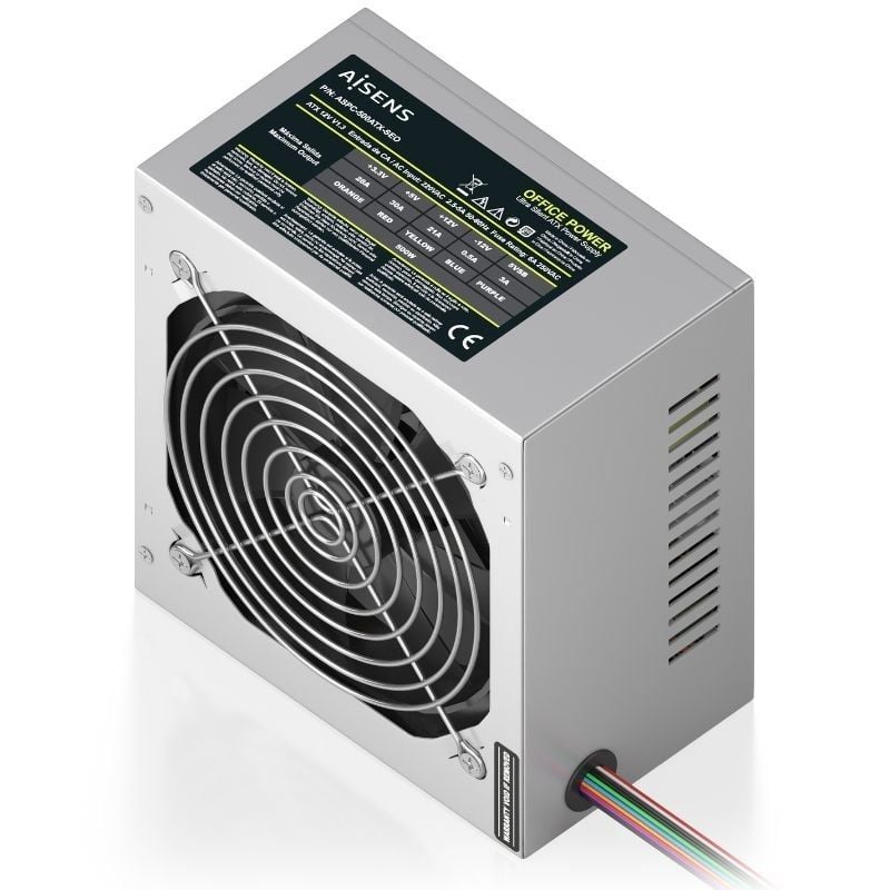 Fuente de Alimentación Aisens ASPC-500ATX-SEO/ 500W/ Ventilador 12cm - Imagen 2