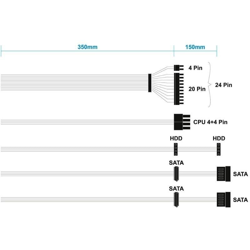 Fuente de Alimentación Aisens ASPC-500ATX-SEO/ 500W/ Ventilador 12cm - Imagen 4