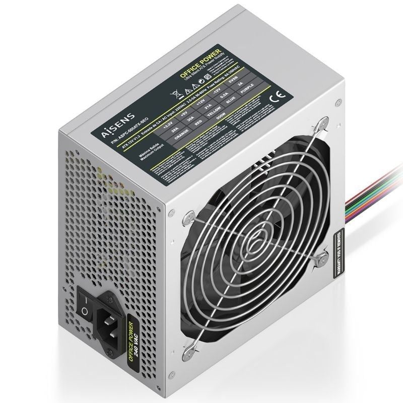 Fuente de Alimentación Aisens ASPC-500ATX-SEO/ 500W/ Ventilador 12cm 8435739904053 ASPC-500ATX-SEO AIS-FUENTE ASPC-500ATX-SEO