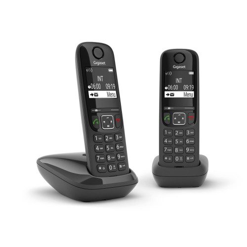 Gigaset AS690 Duo Teléfono DECT/analógico Identificador de llamadas Negro - Imagen 2