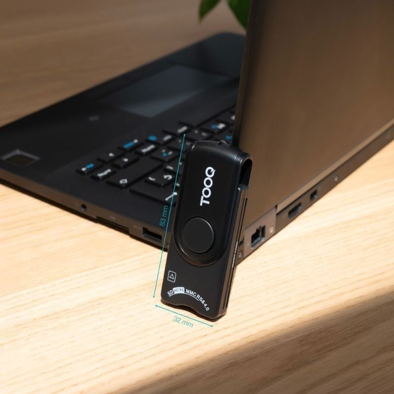 Lector de DNI, Tarjetas Inteligentes, SD y MicroSD TooQ TQR-3012B/ USB 2.0/ Negro - Imagen 5