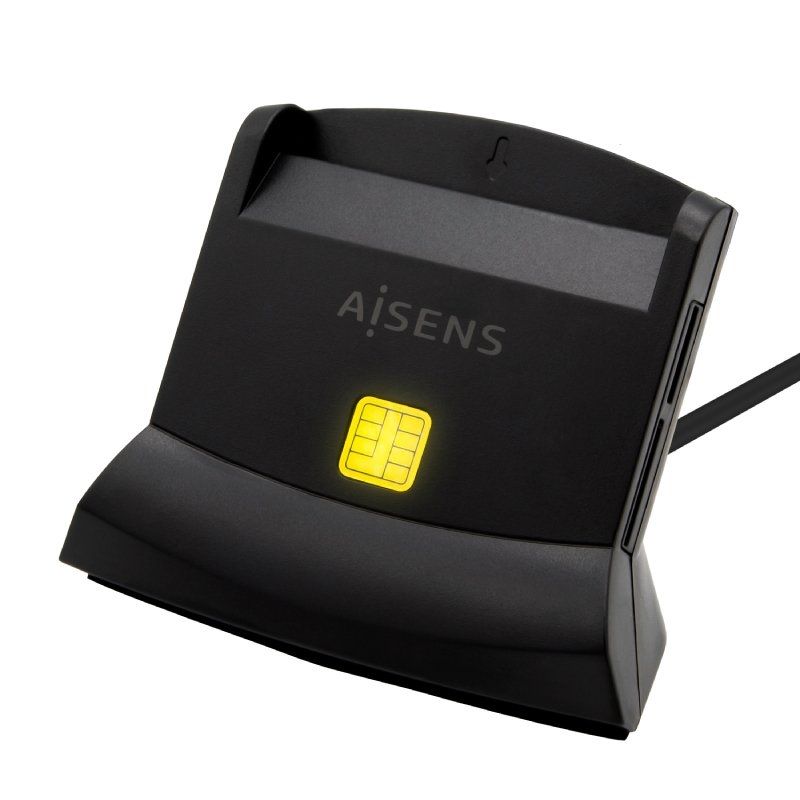 Lector de DNI y Tarjetas Aisens ASCR-SN04CSD-BK/ USB Tipo-C/ Negro - Imagen 2