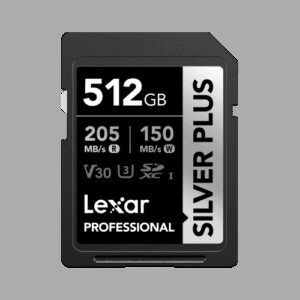 Lexar Professional SILVER PLUS 512 GB SDXC UHS-I 0843367134151 | P/N: LSDSIPL512G-BNNNG | Ref. Artículo: 1404210
