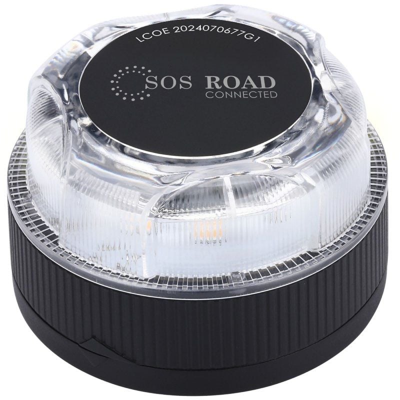 Luz baliza de emergencia para coche SOS Road Connected EL2024 V16/ Homologada/ Base Imantada/ Geolocalizable/ Funciona a Pilas - Imagen 2