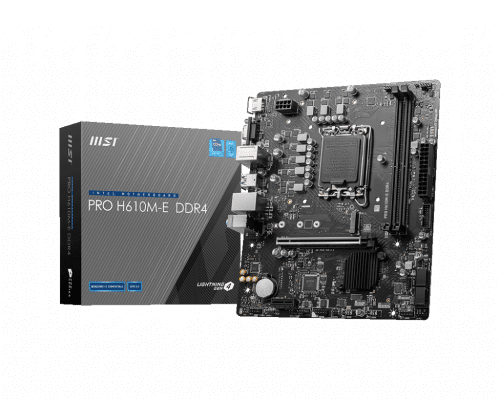 MSI PRO H610M-E DDR4 placa base Intel H610 LGA 1700 micro ATX 4711377002660 | P/N: 911-7D48-007 | Ref. Artículo: 1364777
