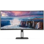 Monitor Profesional Ultraparonámico Curvo AOC CU34V5C/BK 34"/ WQHD/ Multimedia/ Negro 4038986110198 CU34V5C/BK AOC-M CU34V5C BK