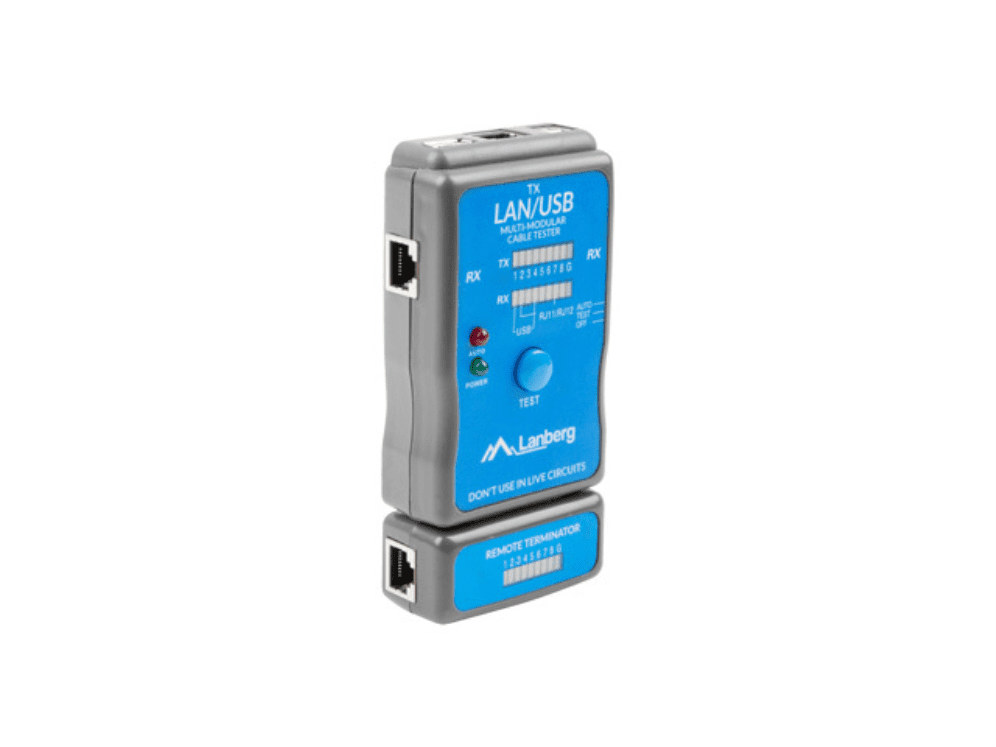 NETWORK TESTER LANBERG RJ45/RJ11/USB 5901969419641 NT-0403