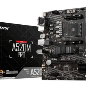 PLACA BASE MSI A520M PRO AM4 MATX 2XDDR4 4719072755492 911-7D14-001