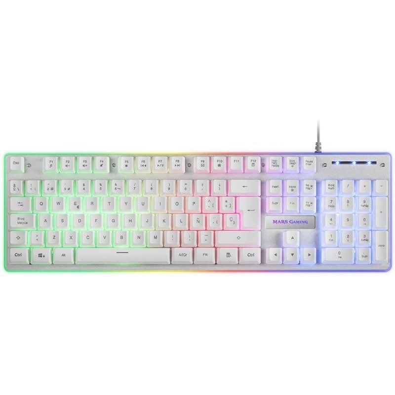 Pack Gaming Mars Gaming MCPX/ Teclado H-MECH + Ratón Óptico + Alfombrilla/ Blanco - Imagen 2