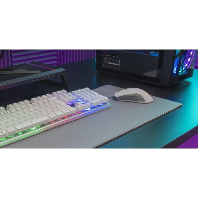 Pack Gaming Mars Gaming MCPX/ Teclado H-MECH + Ratón Óptico + Alfombrilla/ Blanco - Imagen 5