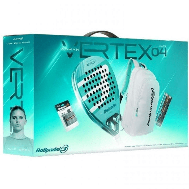 Pack Pala de Pádel Bullpadel Vertex 04 Pro Line W 2026/ Incluye 3 Accesorios 8445402972708 BUP-PACK VER 4 P LINE W 26