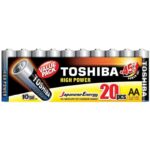Pack de 20 Pilas AA Toshiba High Power LR6/ 1.5V/ Alcalinas 4904530593284 R6ATPACK20 TOS-PILA R6ATPACK20