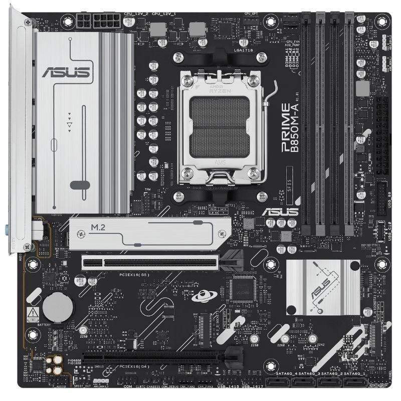 Placa Base Asus PRIME B850M-A-CSM Socket AM5/ DDR5/ PCIe 5.0/ Micro ATX - Imagen 2