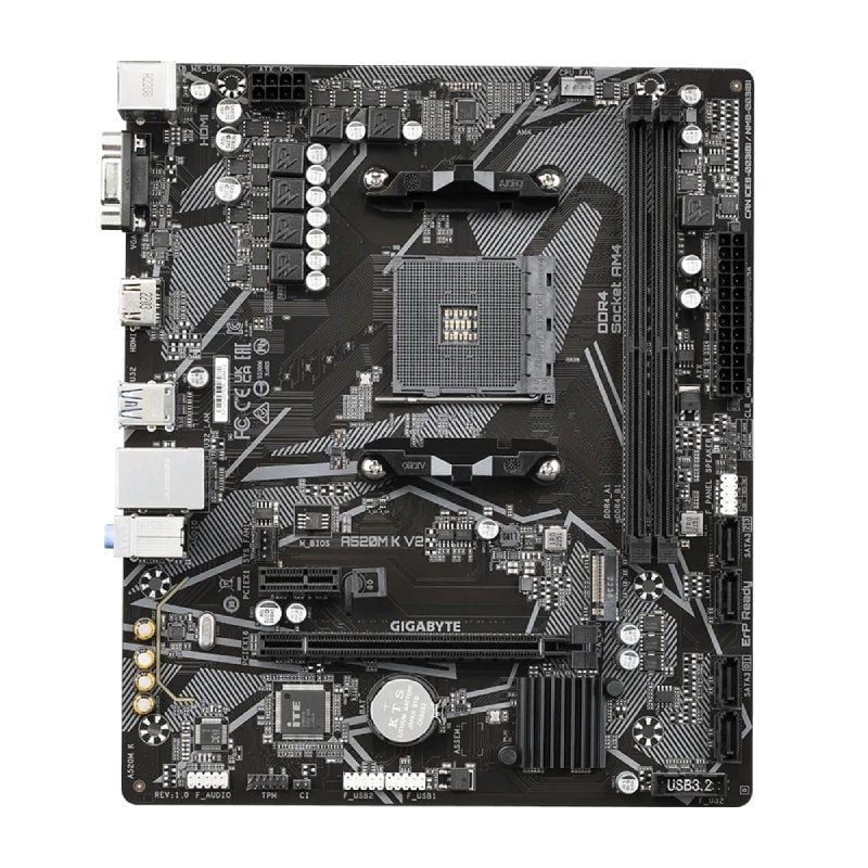 Placa Base Gigabyte A520M K V2 Socket AM4/ DDR4/ PCIe 3.0/ Micro ATX - Imagen 2