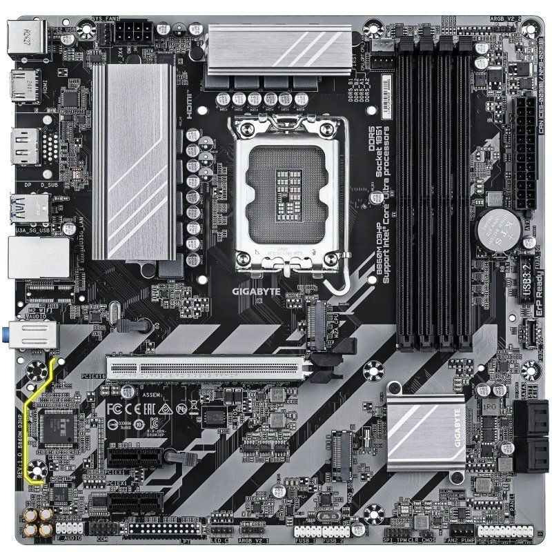 Placa Base Gigabyte B860M D3HP Socket 1851/ DDR5/ PCIe 5.0/ Micro ATX - Imagen 2
