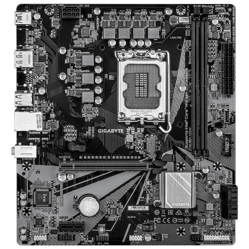 Placa Base Gigabyte H610M D3W Socket 1700/ DDR5/ PCIe 4.0/ Micro ATX - Imagen 2
