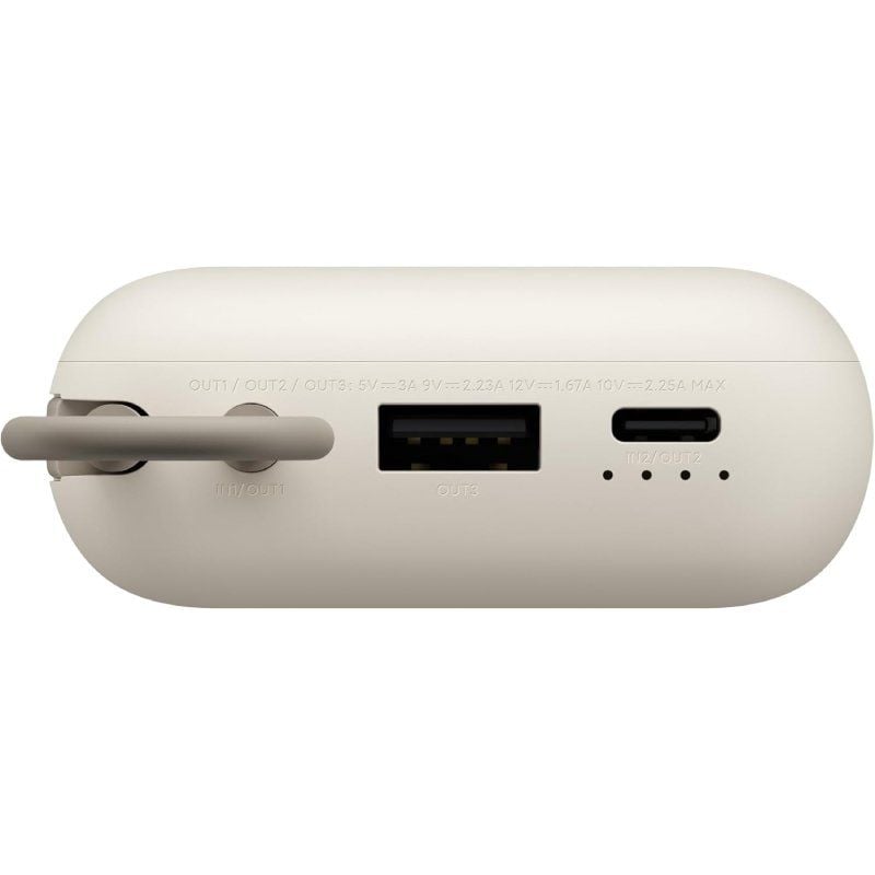 Powerbank 20000mAh Xiaomi 33W Power Bank Integrated Cable/ 33W/ Beige - Imagen 3