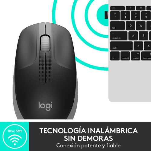 RATON LOGITECH M190 INALAMBRICO NEGRO/GRIS - Imagen 8