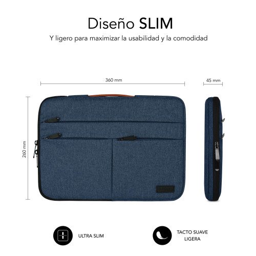 SUBBLIM Funda Air Padding 360 Sleeve 13,3-14" Blue - Imagen 6