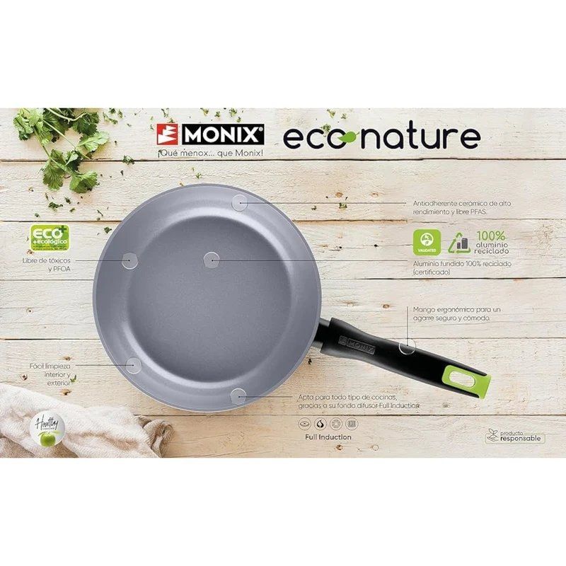 Sartén Monix Eco Nature M261226/ Ø26cm/ Aluminio forjado/ Apta para Inducción - Imagen 3
