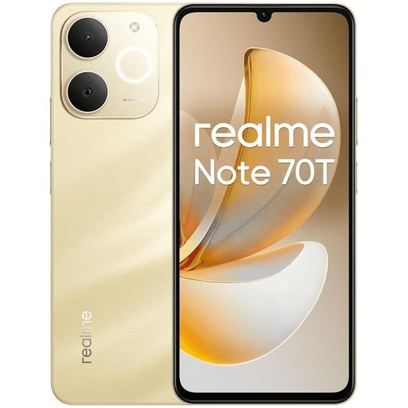 Smartphone Realme Note 70T 4GB/ 256GB/ 6.74"/ Dorado Playa 6941764469686 REAL-SP NOTE 70T 4-256 GD V2