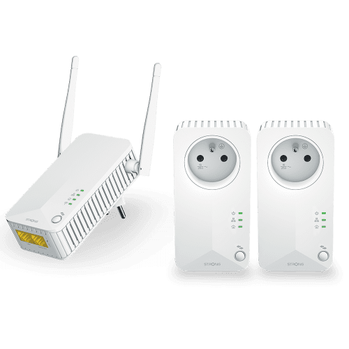 Strong Powerline WiFi 600 Triple Pack V2 600 Mbit/s Ethernet Blanco 3 pieza(s) 9120072375279 | P/N: PLWF600TRIEUV2 | Ref. Artículo: 1382182