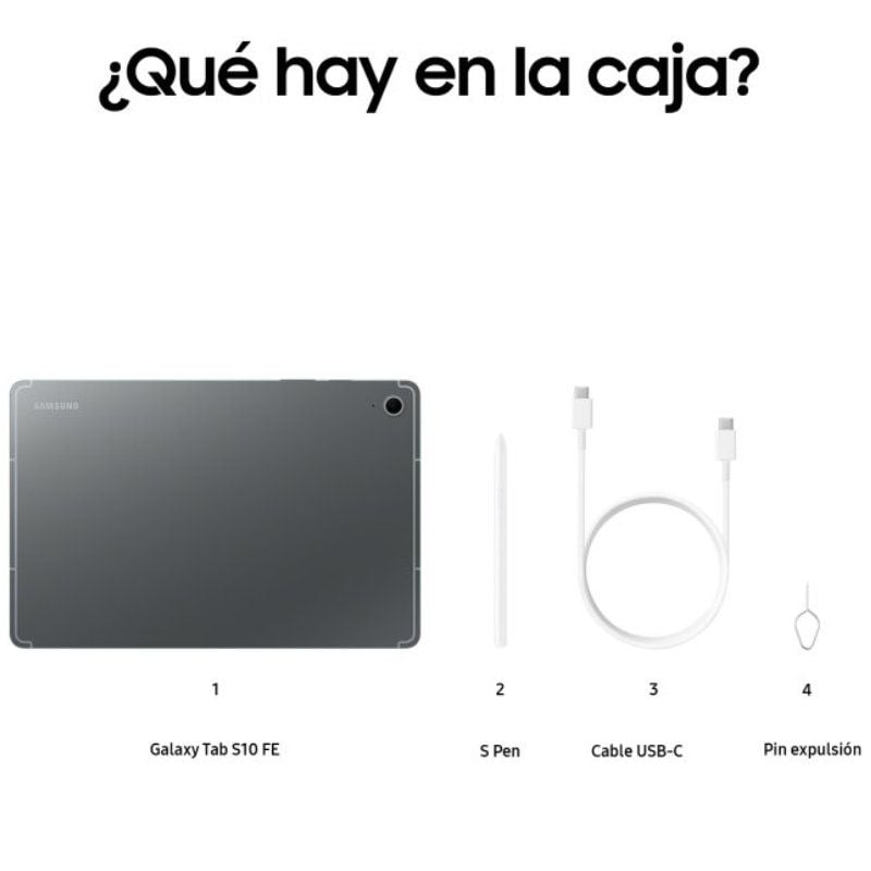 Tablet Samsung Galaxy Tab S10 FE 10.9"/ 12GB/ 256GB/ Octacore/ Gris - Imagen 3