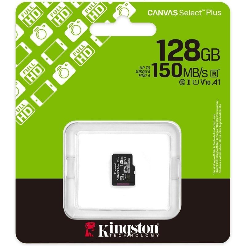 Tarjeta de Memoria Kingston CANVAS Select Plus 128GB microSD XC/ Clase 10/ 150MBs - Imagen 3