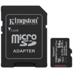 Tarjeta de Memoria Kingston CANVAS Select Plus 64GB microSD XC con Adaptador/ Clase 10/ 100MBs 740617348408 SDCS3/64GB KIN-MICROSD SDCS3 64GB