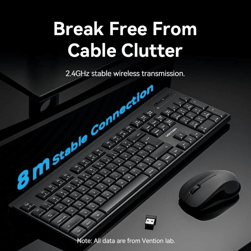 Teclado y Ratón Inalámbricos Vention Combo KTZB0-EN/ Inglés - Imagen 3