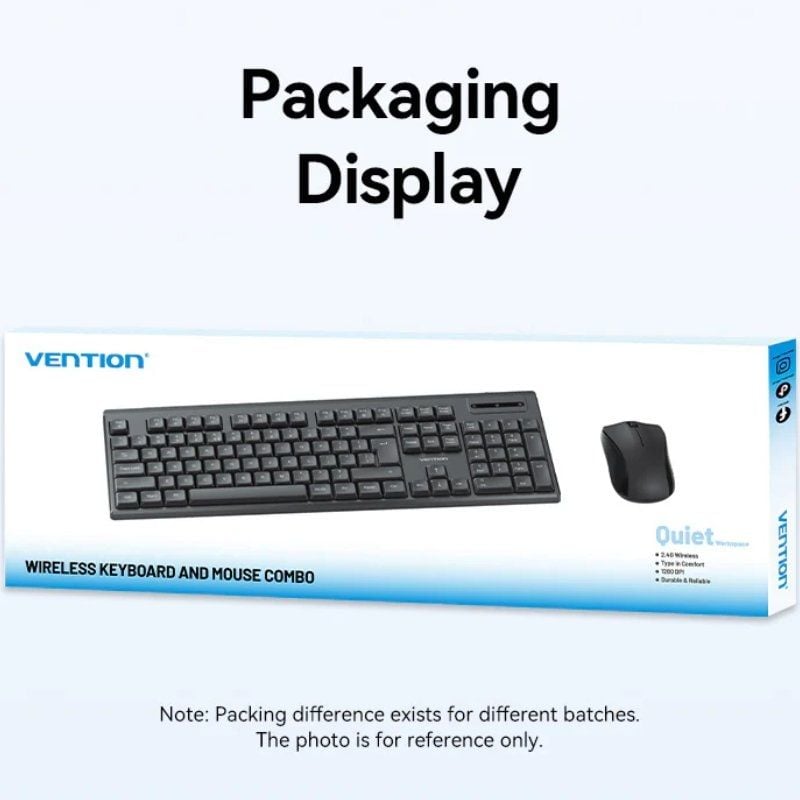 Teclado y Ratón Inalámbricos Vention Combo KTZB0-EN/ Inglés - Imagen 5