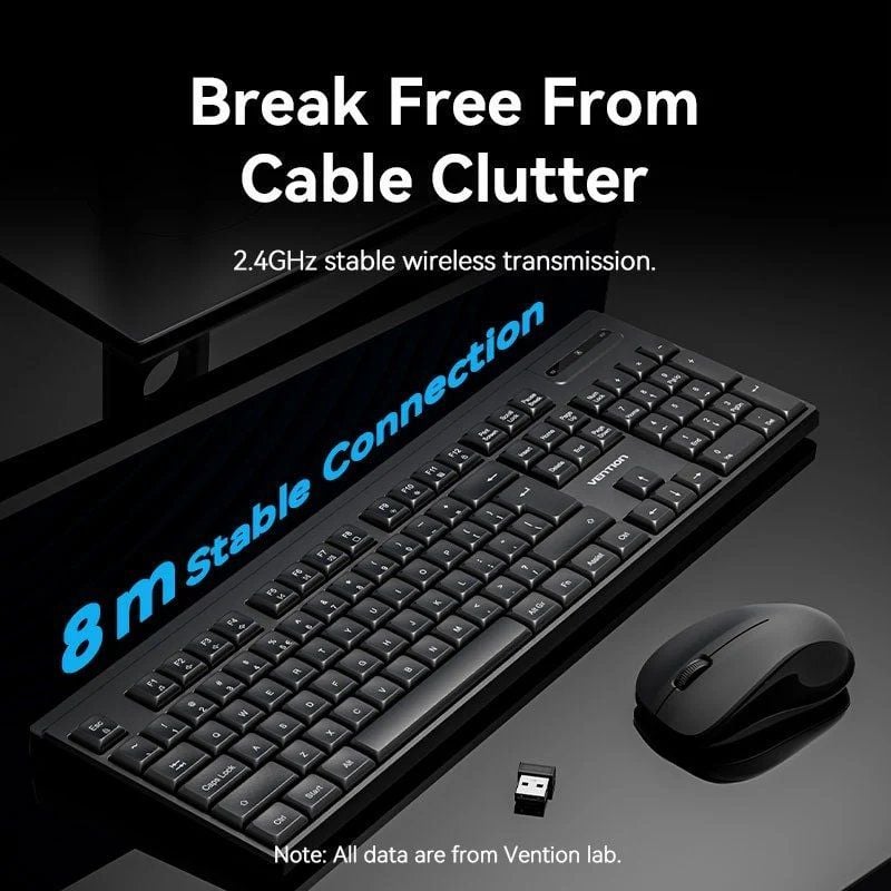 Teclado y Ratón Inalámbricos Vention Combo KTZB0-ES - Imagen 3