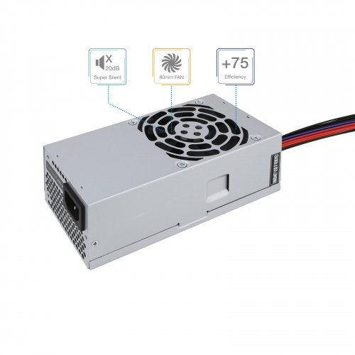 TooQ Ecopower II TFX OEM unidad de fuente de alimentación 500 W 20+4 pin ATX Plata - Imagen 5
