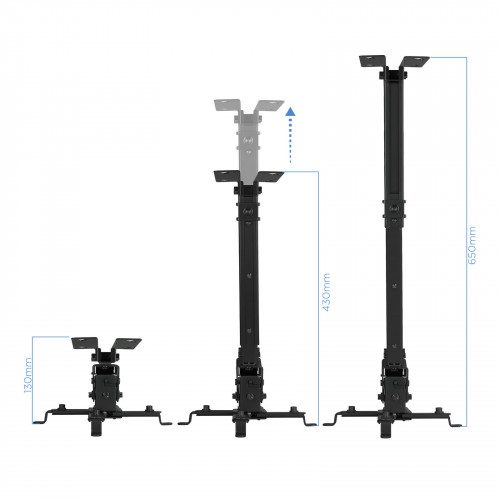 TooQ SOPORTE UNIVERSAL INCLINABLE DE TECHO PARA PROYECTOR NEGRO - Imagen 2