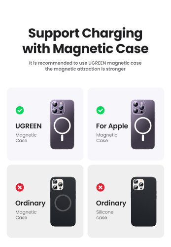 Ugreen 25208 batería externa 10000 mAh Cargador inalámbrico Beige - Imagen 11