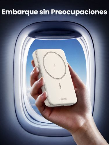 Ugreen 25208 batería externa 10000 mAh Cargador inalámbrico Beige - Imagen 22