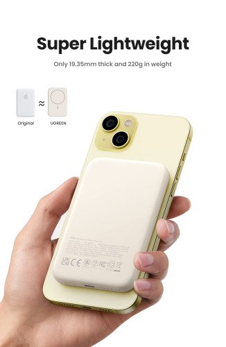 Ugreen 25208 batería externa 10000 mAh Cargador inalámbrico Beige - Imagen 7