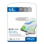 0751492681702 | P/N: P-FDI64GDULINKTYC-GE | Cod. Artículo: DSP0000032350 Memoria usb 3.2 - usb tipo c pny duo link 64gb