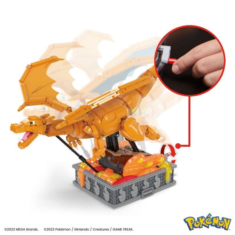 Figura mattel mega construx motion pokemon motion charizard 1664 pcs - Imagen 4