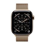 195950472585 | P/N: MF8Y4QL/A | Cod. Artículo: DSP0000034443 Smartwatch apple watch s11 gps + cellular 42mm gold titanium case  gold milanese loop