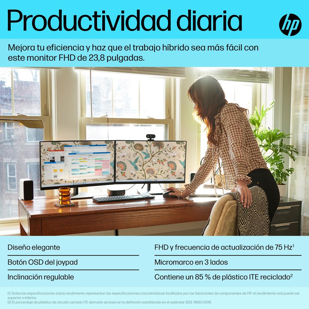 Monitor hp p24v g5 23.8 pulgadas fhd 75hz - Imagen 5