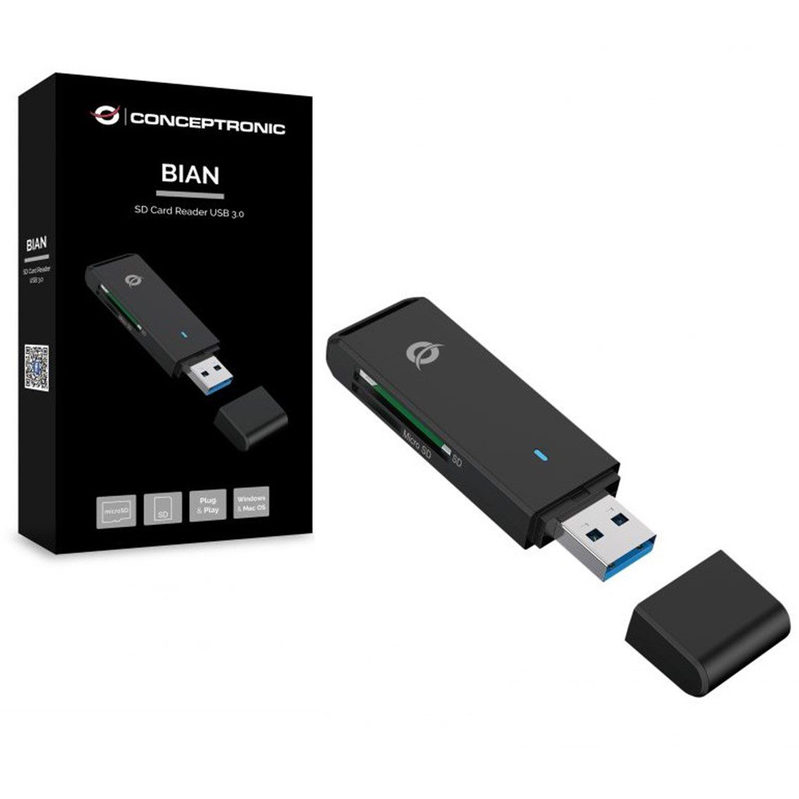 Lector de tarjetas externo conceptronic usb 3.0 - Imagen 2