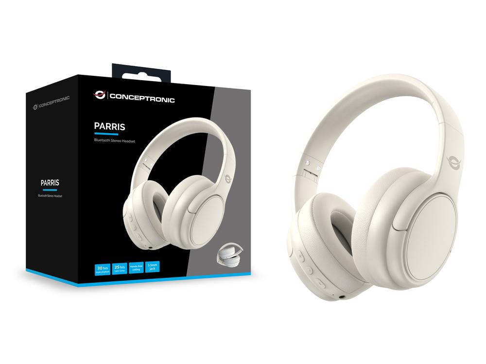 Auriculares conceptronic parris03c inalambrico blanco - Imagen 3