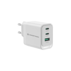 4015867240724 | P/N: ALTHEA21W65 | Cod. Artículo: DSP0000034519 Cargador de pared conceptronic althea21w65 65w 2x usb tipo c 1x usb tipo a blanco